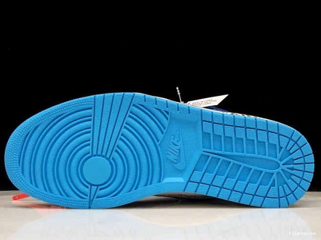 AQ0818-148 Off-White Jordan Powder UNC Blue Air 1 0929